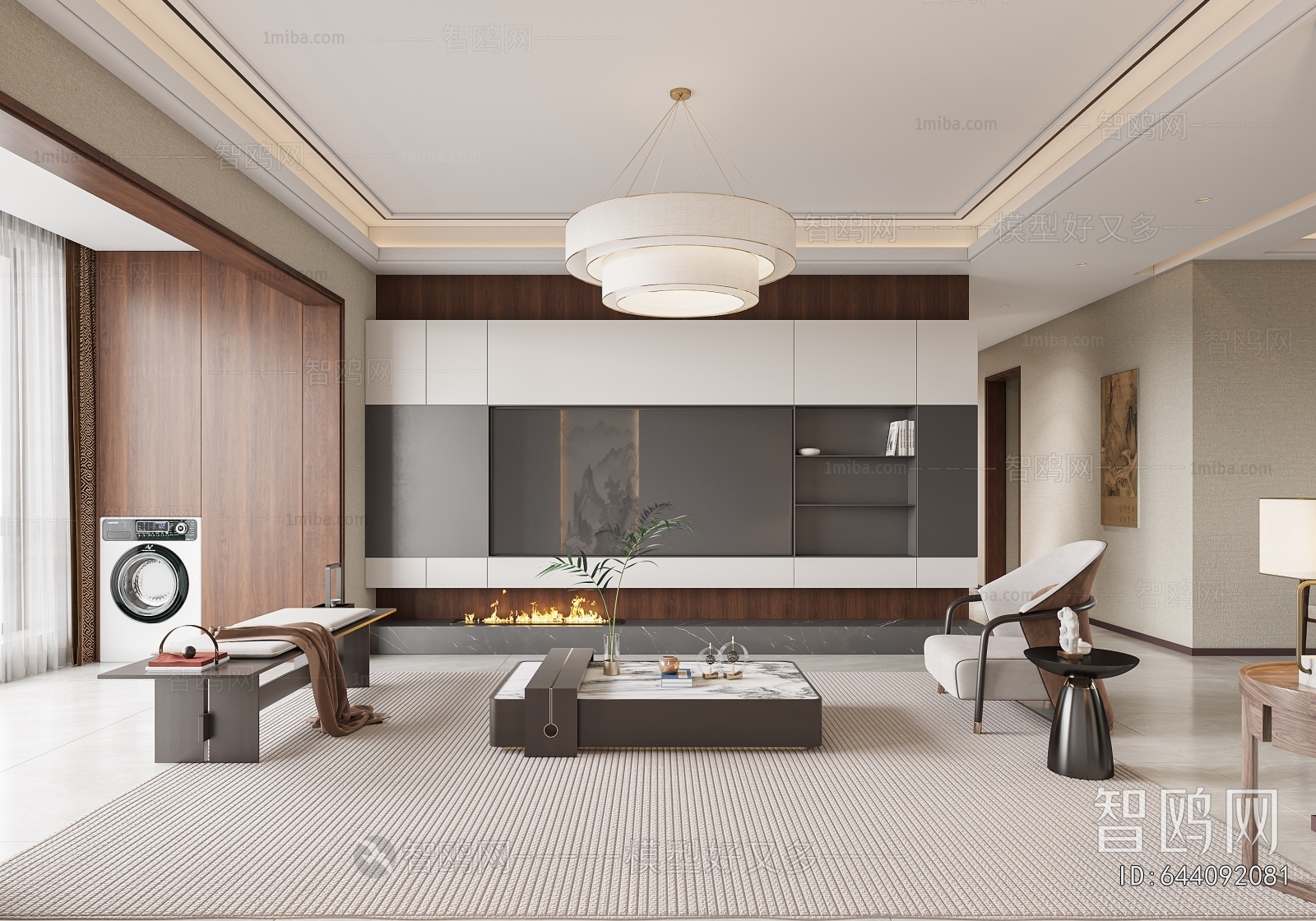 New Chinese Style A Living Room