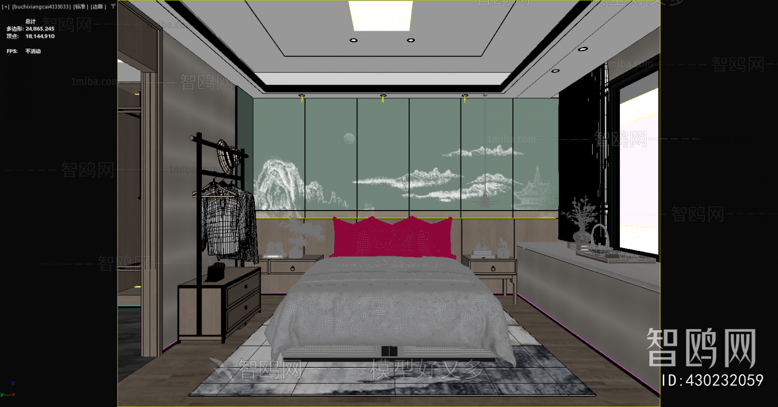 New Chinese Style Bedroom