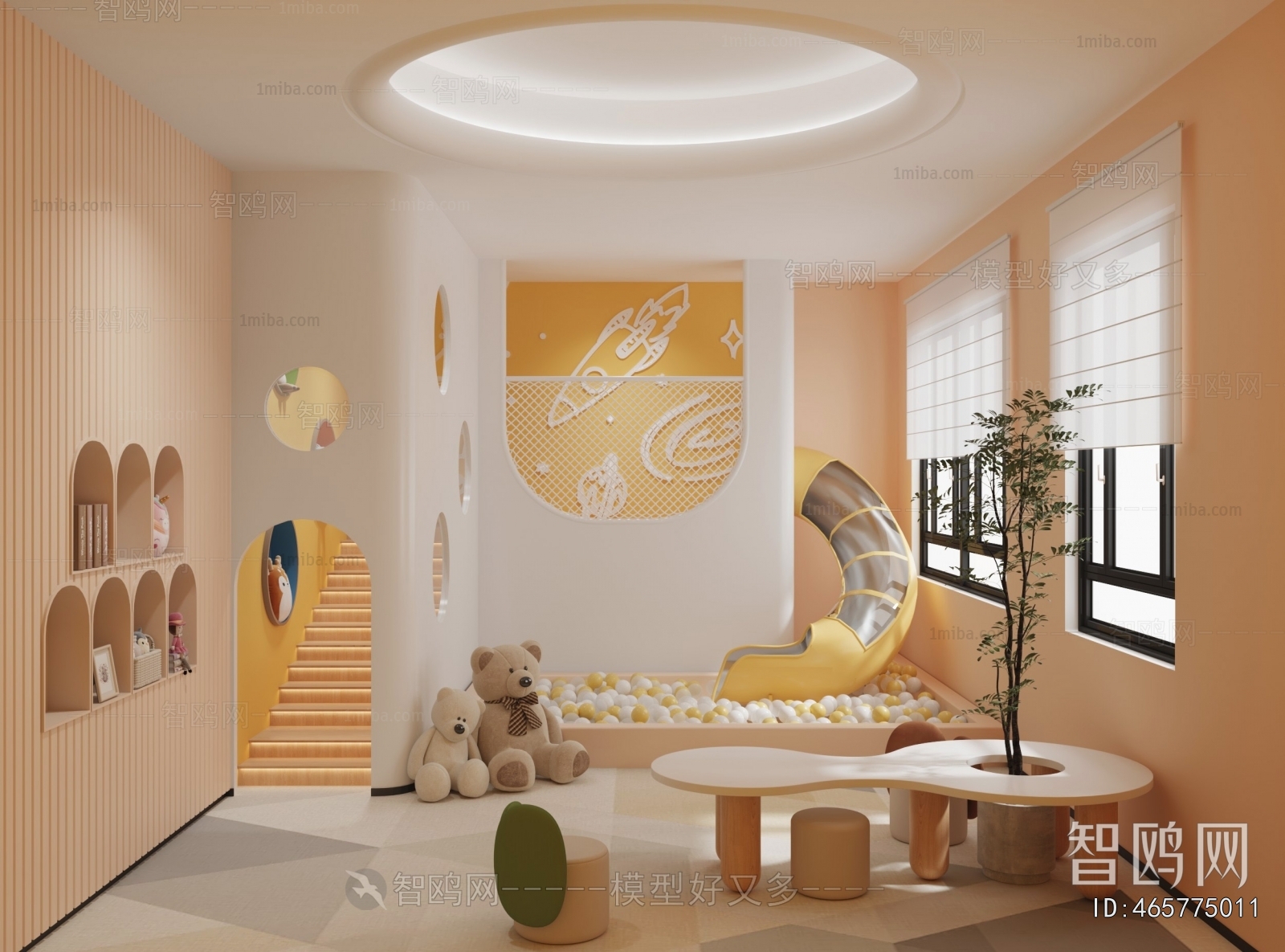 Modern Children's Room Activity Room