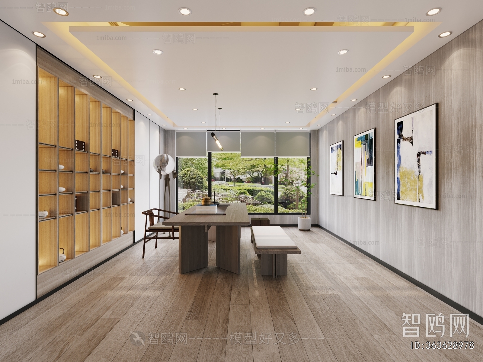 New Chinese Style Study Space