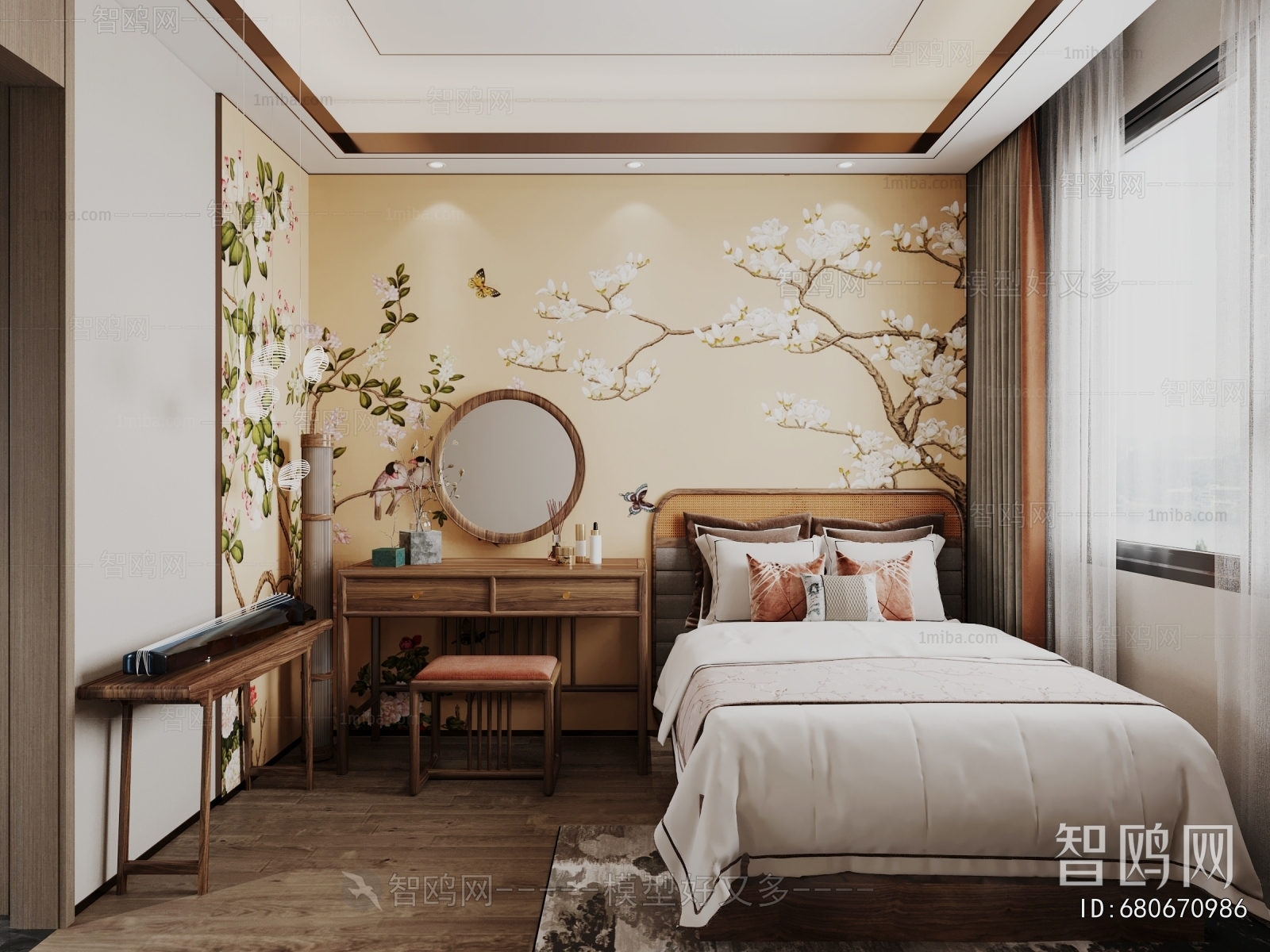 New Chinese Style Bedroom