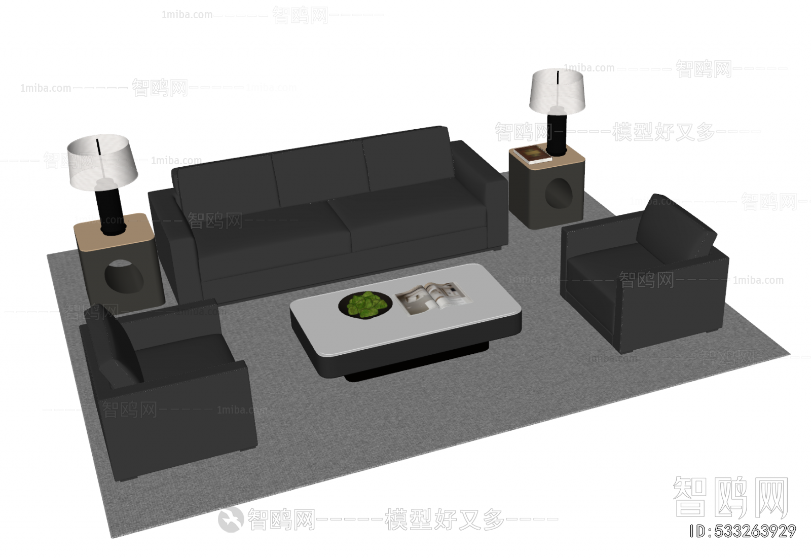 New Chinese Style Sofa Combination