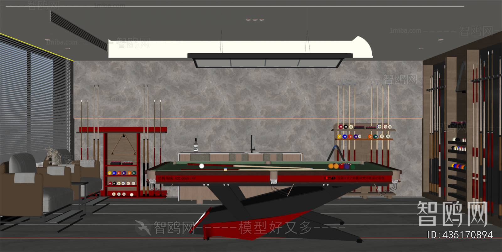 Modern Billiards Room