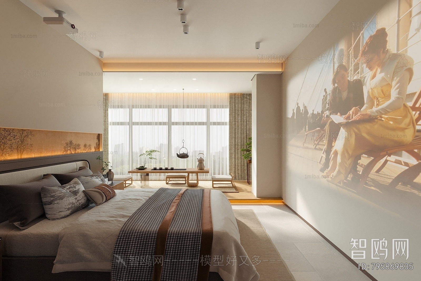 New Chinese Style Bedroom