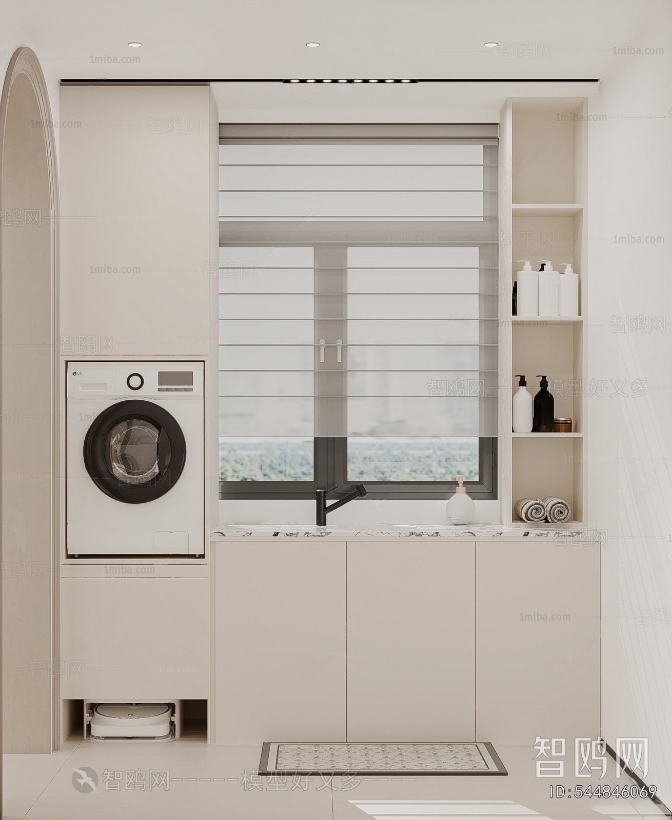 Modern Balcony Laundry Room