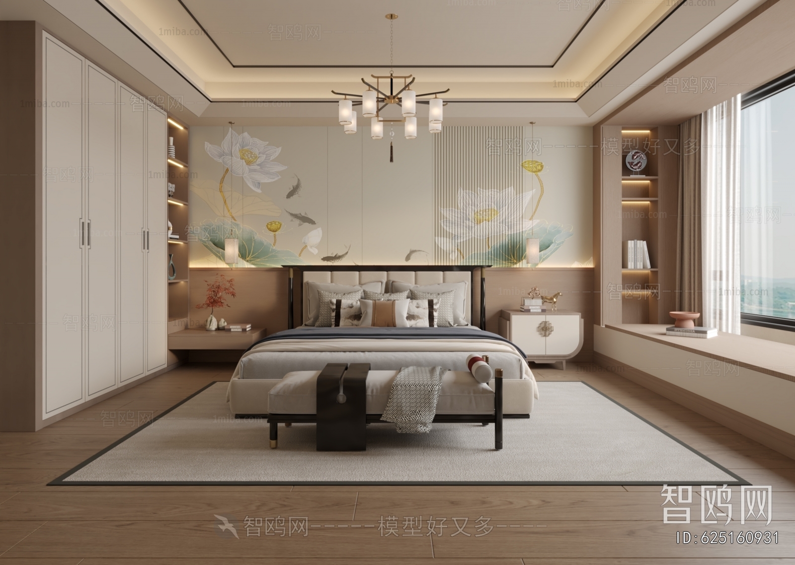 New Chinese Style Bedroom