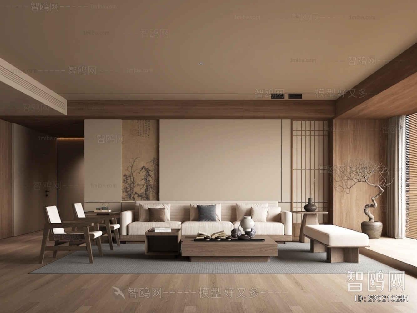 New Chinese Style A Living Room