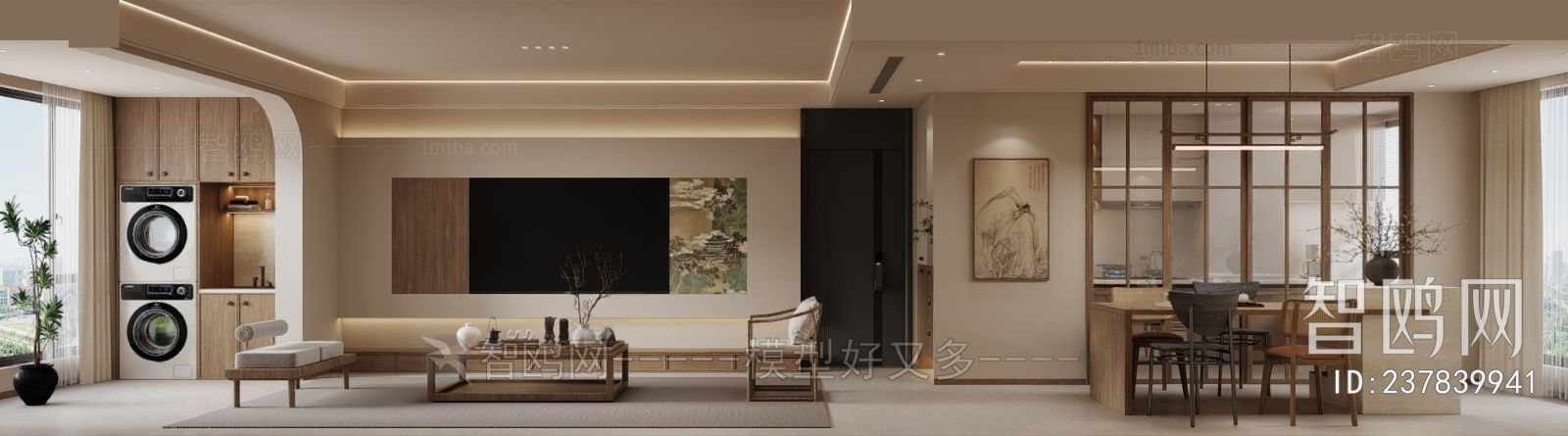 New Chinese Style A Living Room