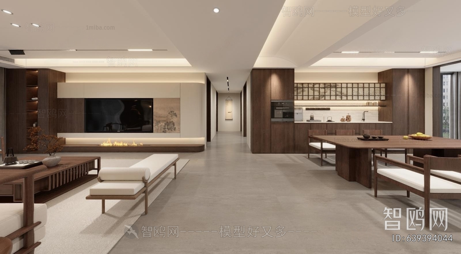 New Chinese Style A Living Room