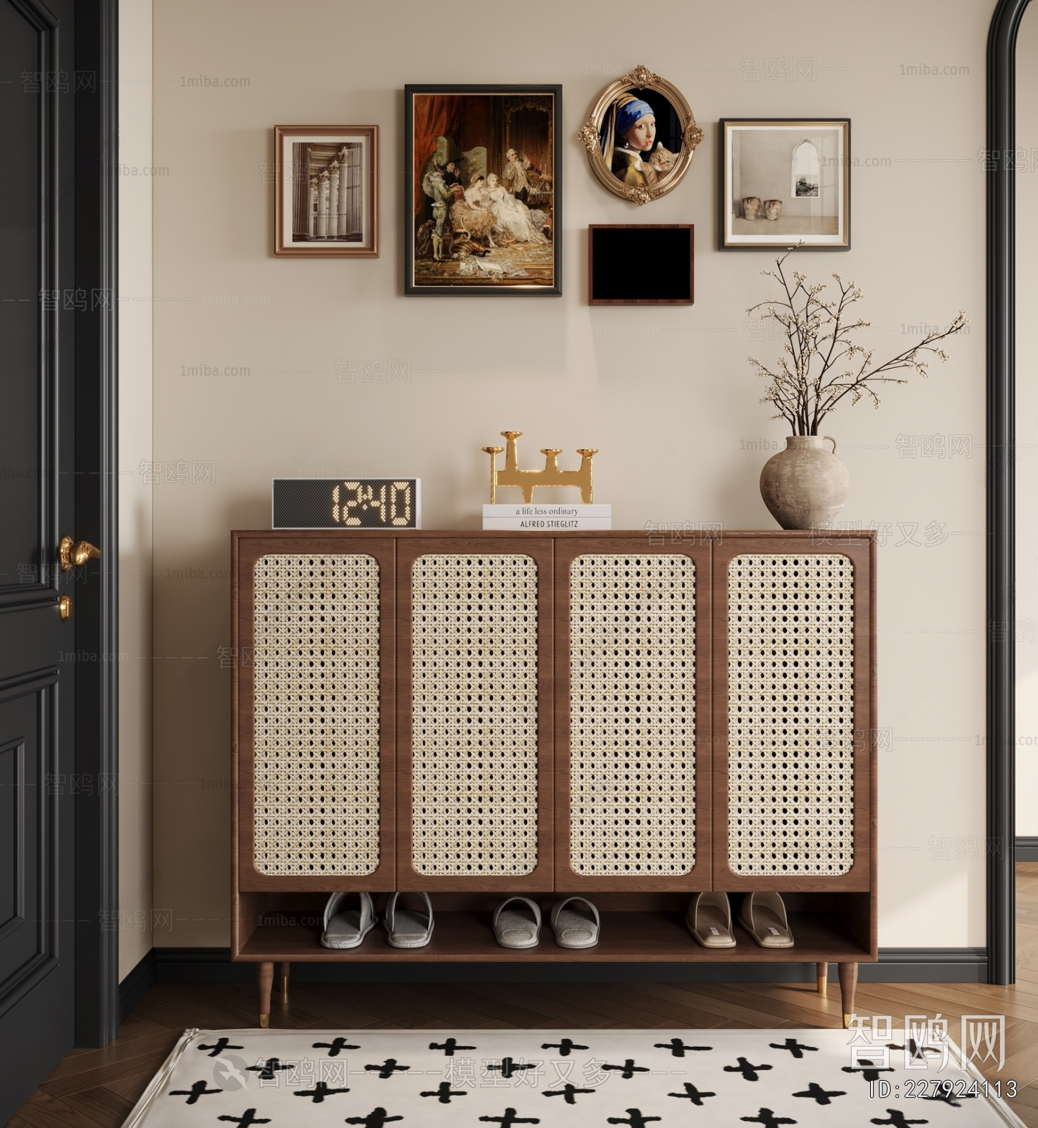 Wabi-sabi Style Shoe Cabinet