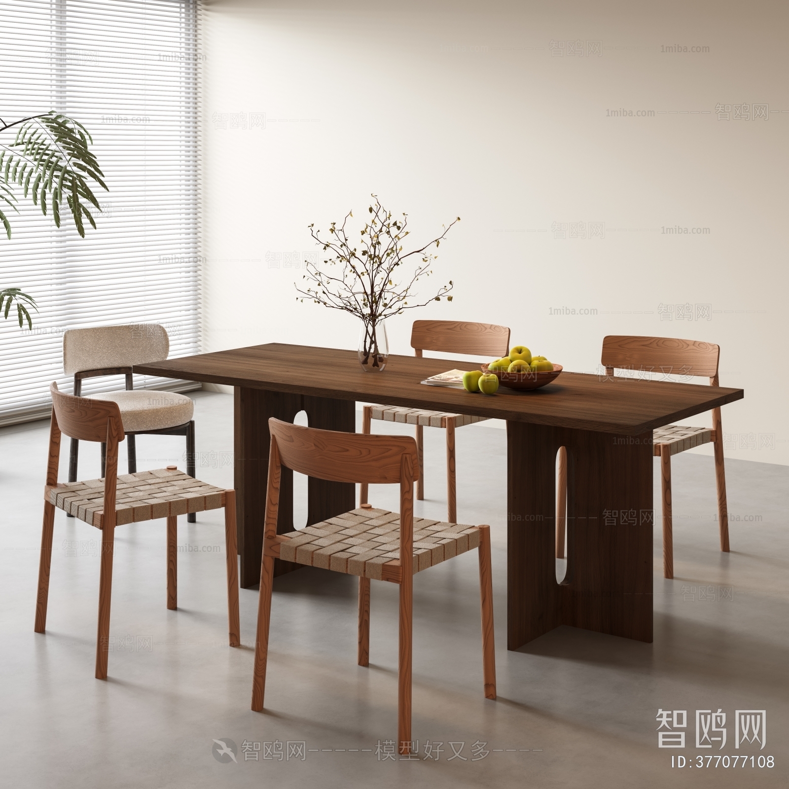 Wabi-sabi Style Dining Table And Chairs