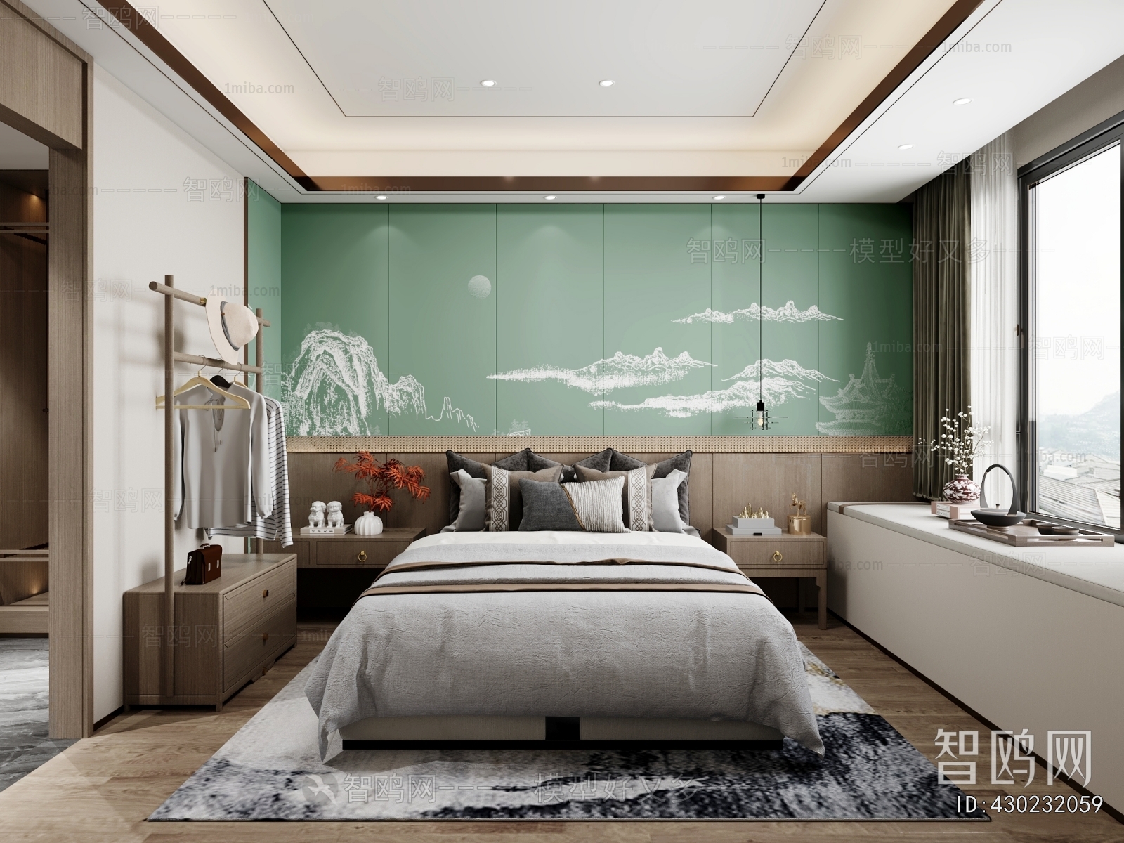 New Chinese Style Bedroom