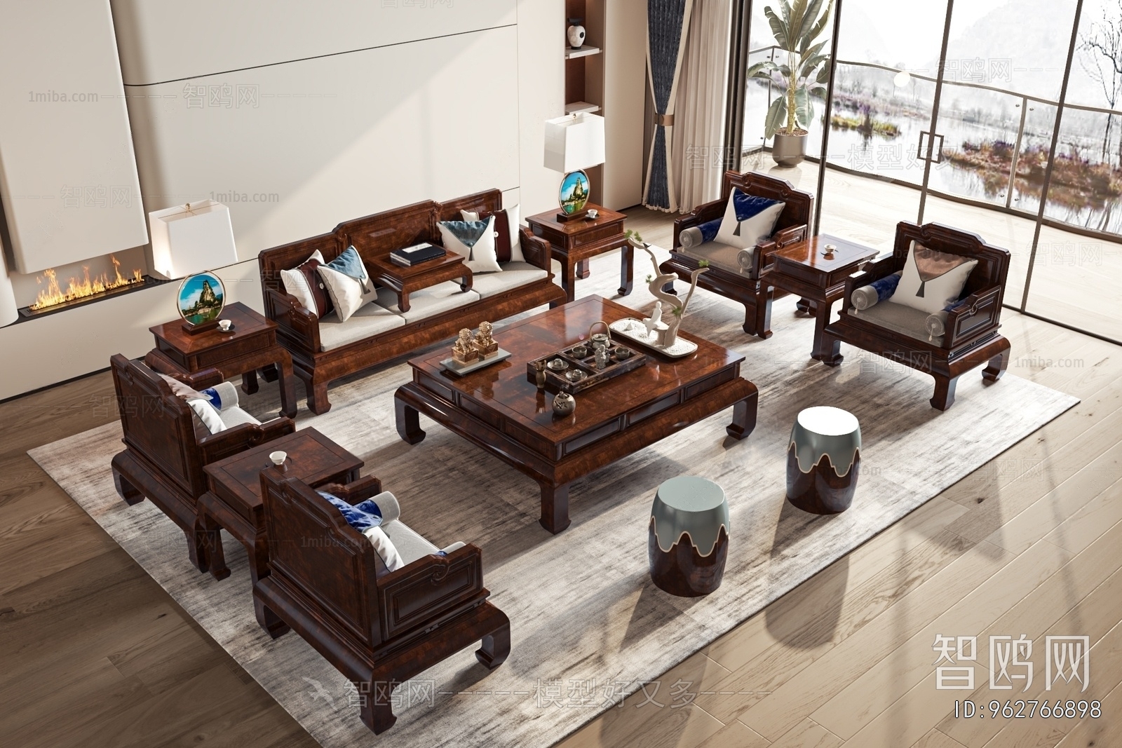 Chinese Style Sofa Combination