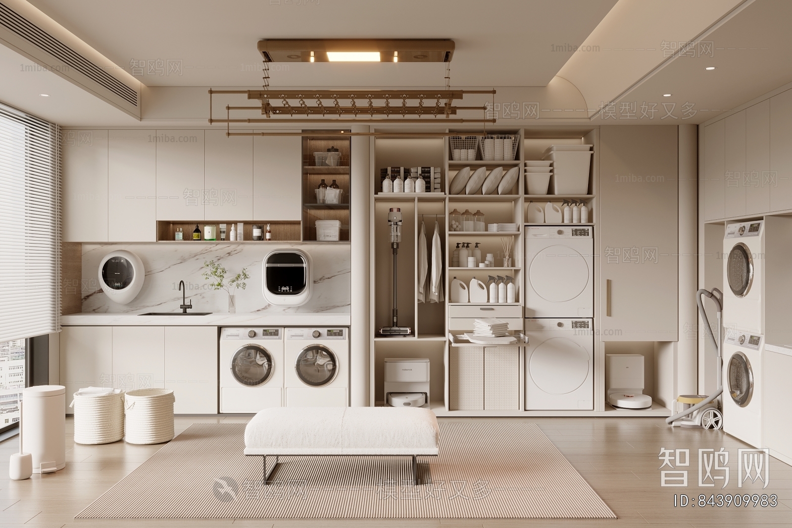 Modern Balcony Laundry Room