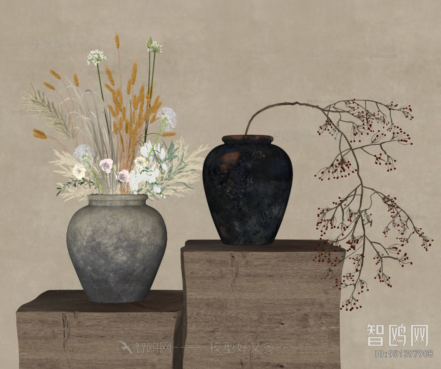 Wabi-sabi Style Flower Arrangement