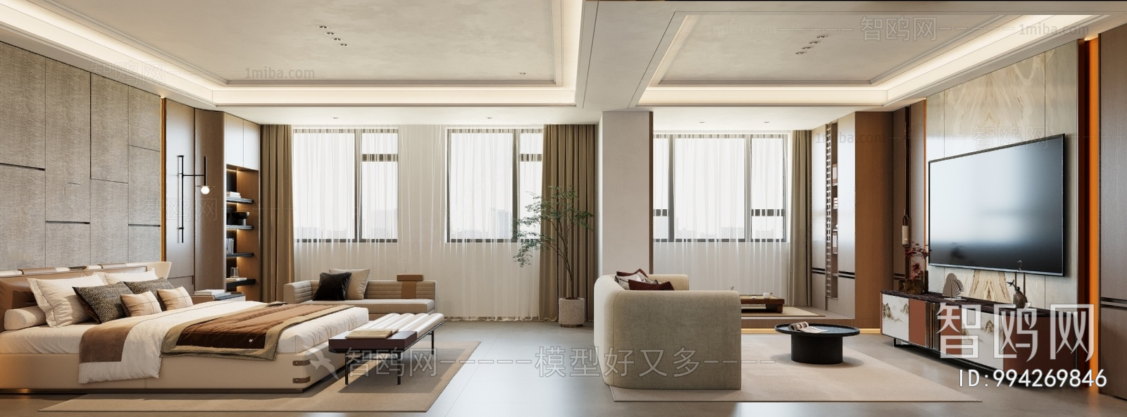 New Chinese Style Bedroom