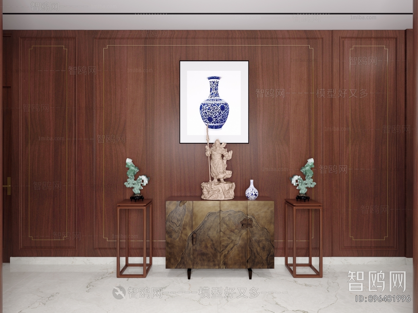 New Chinese Style Entrance Cabinet