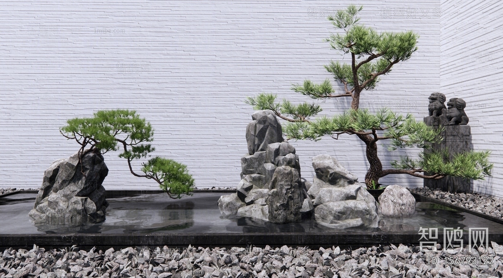 New Chinese Style Rockery Waterscape