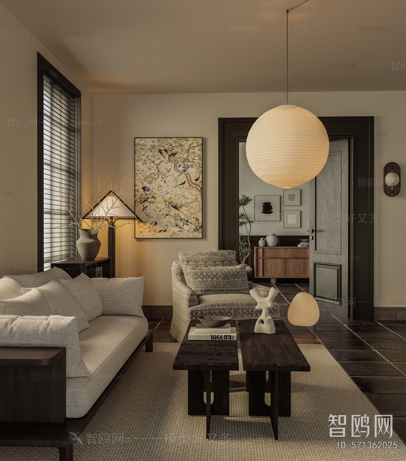 Wabi-sabi Style A Living Room