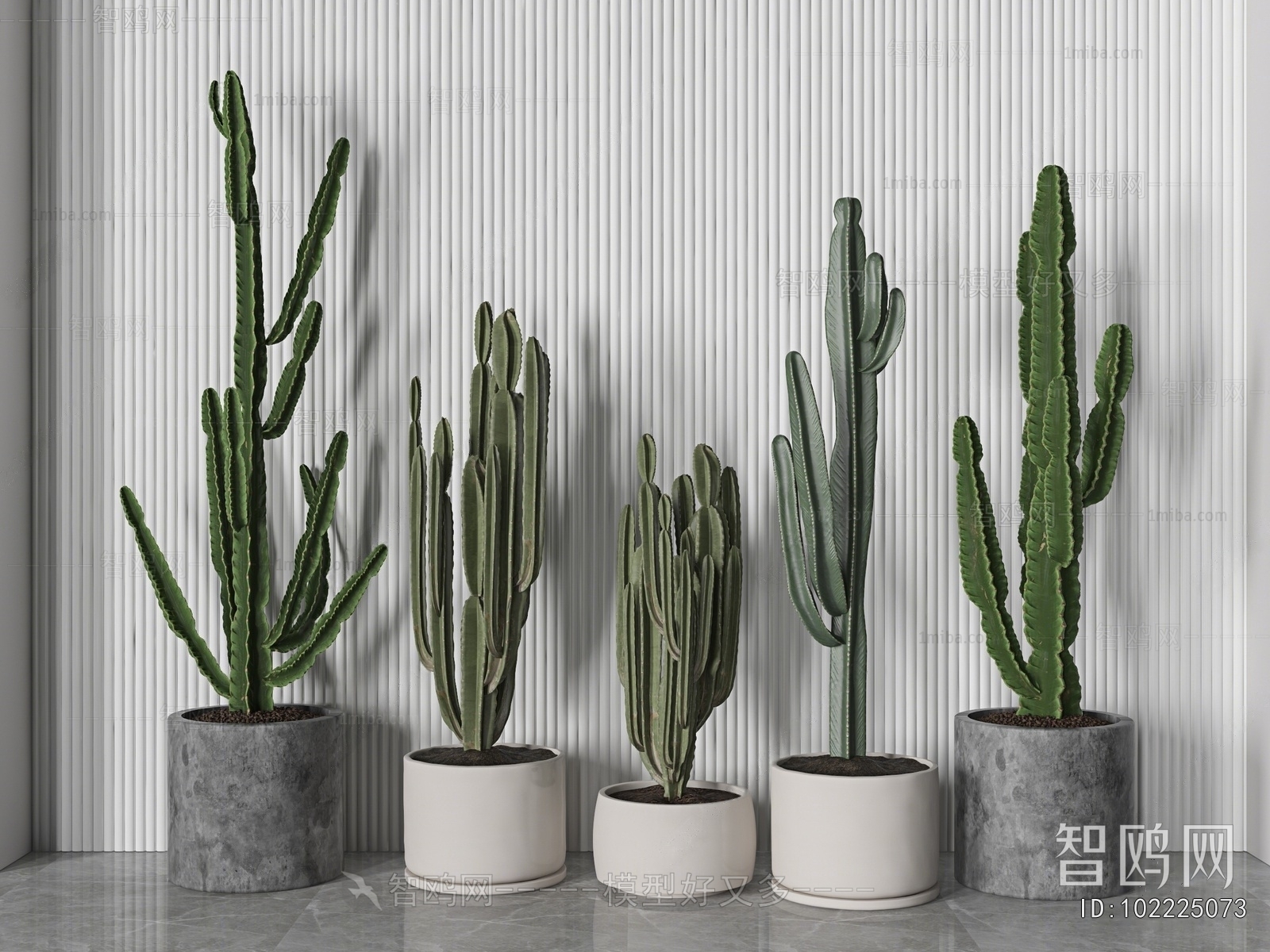 Modern Ground Green Plant Potted Plants