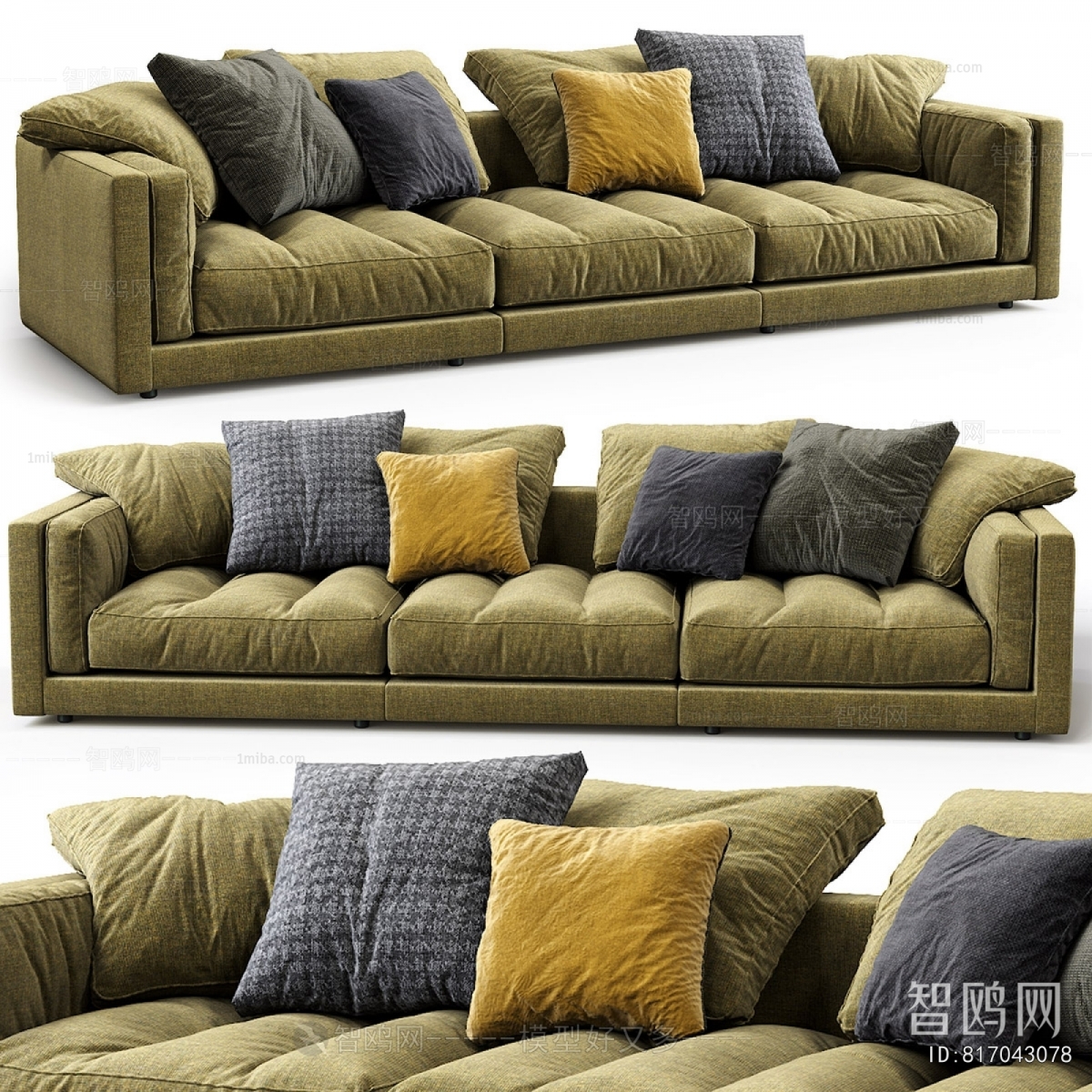 Modern Three-seat Sofa