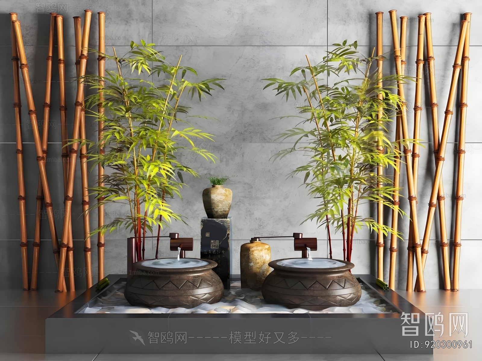 New Chinese Style Rockery Waterscape