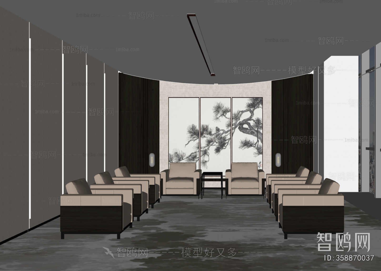 New Chinese Style Reception Room