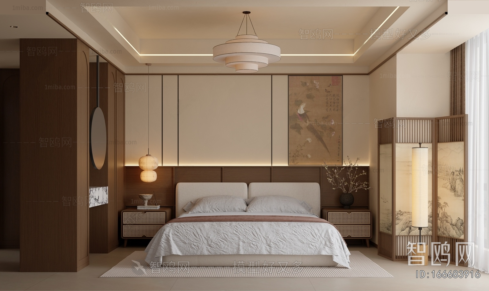 New Chinese Style Bedroom
