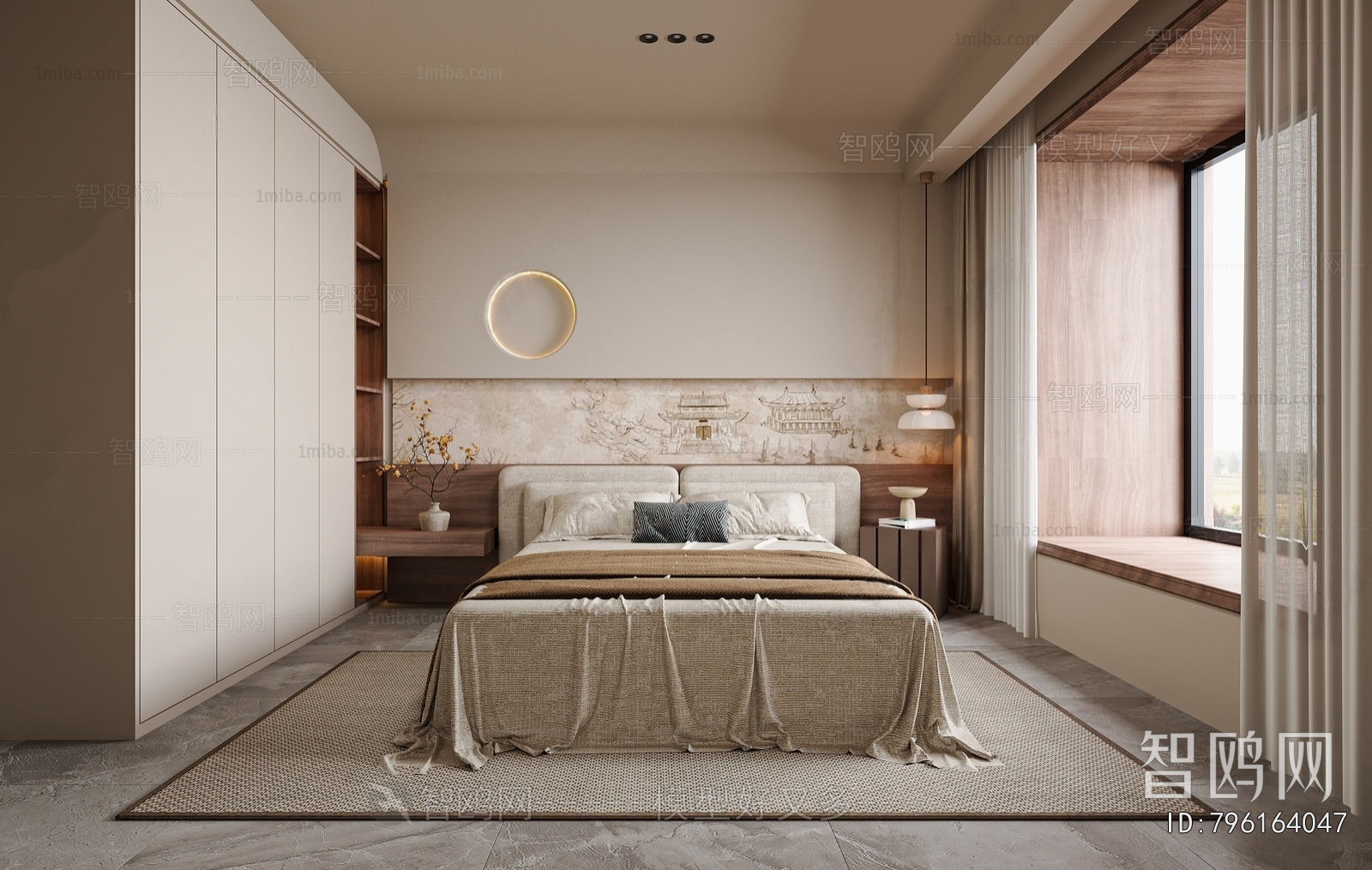 New Chinese Style Bedroom