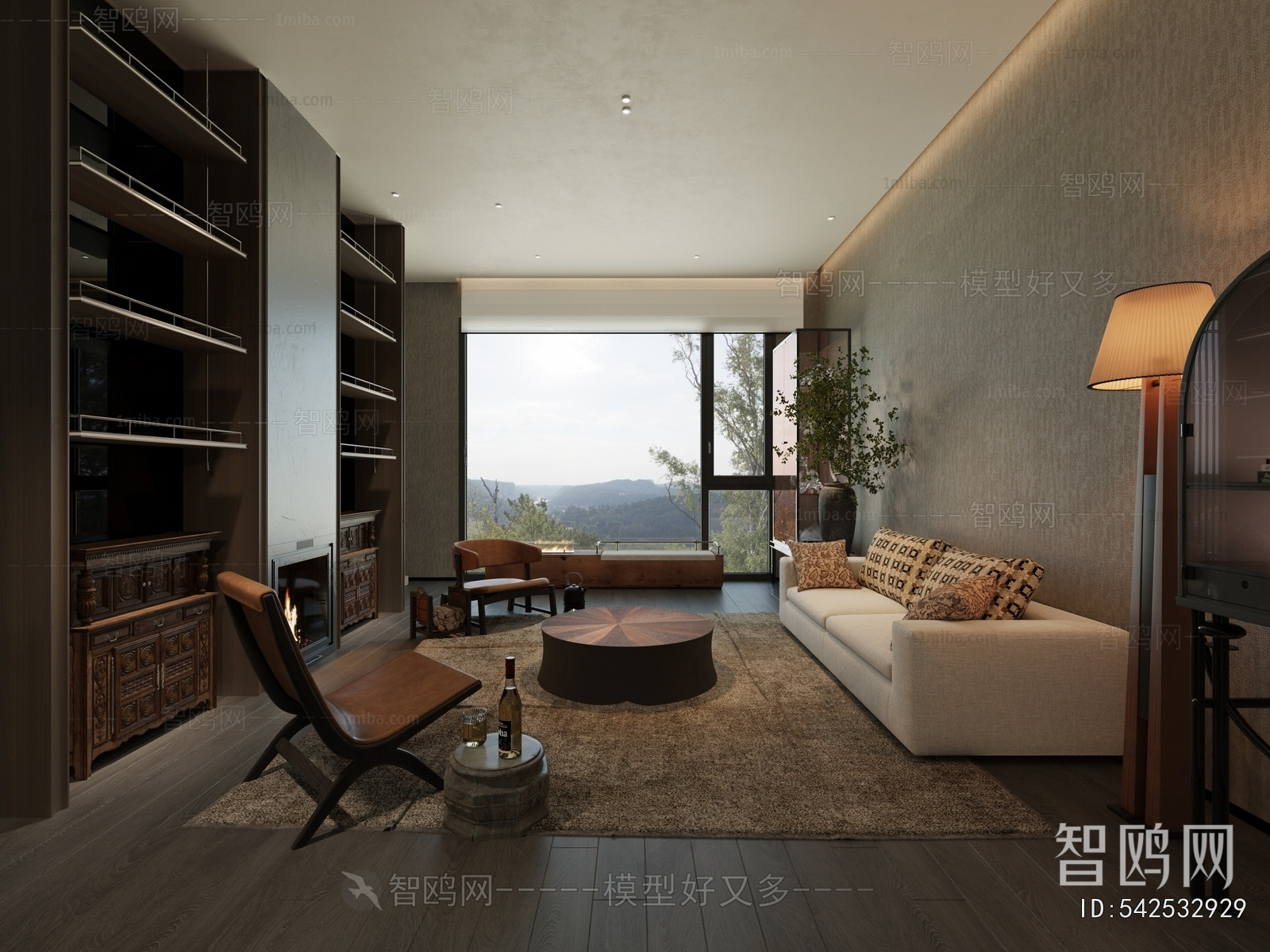 Wabi-sabi Style A Living Room