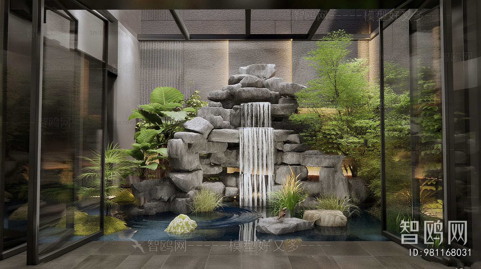 New Chinese Style Rockery Waterscape