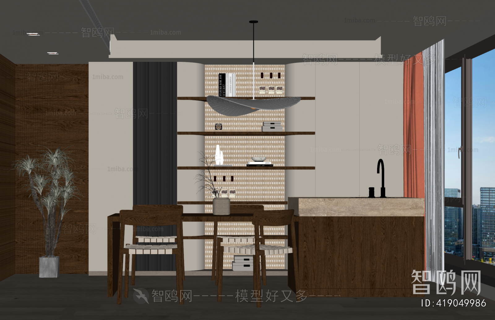 Wabi-sabi Style Dining Room