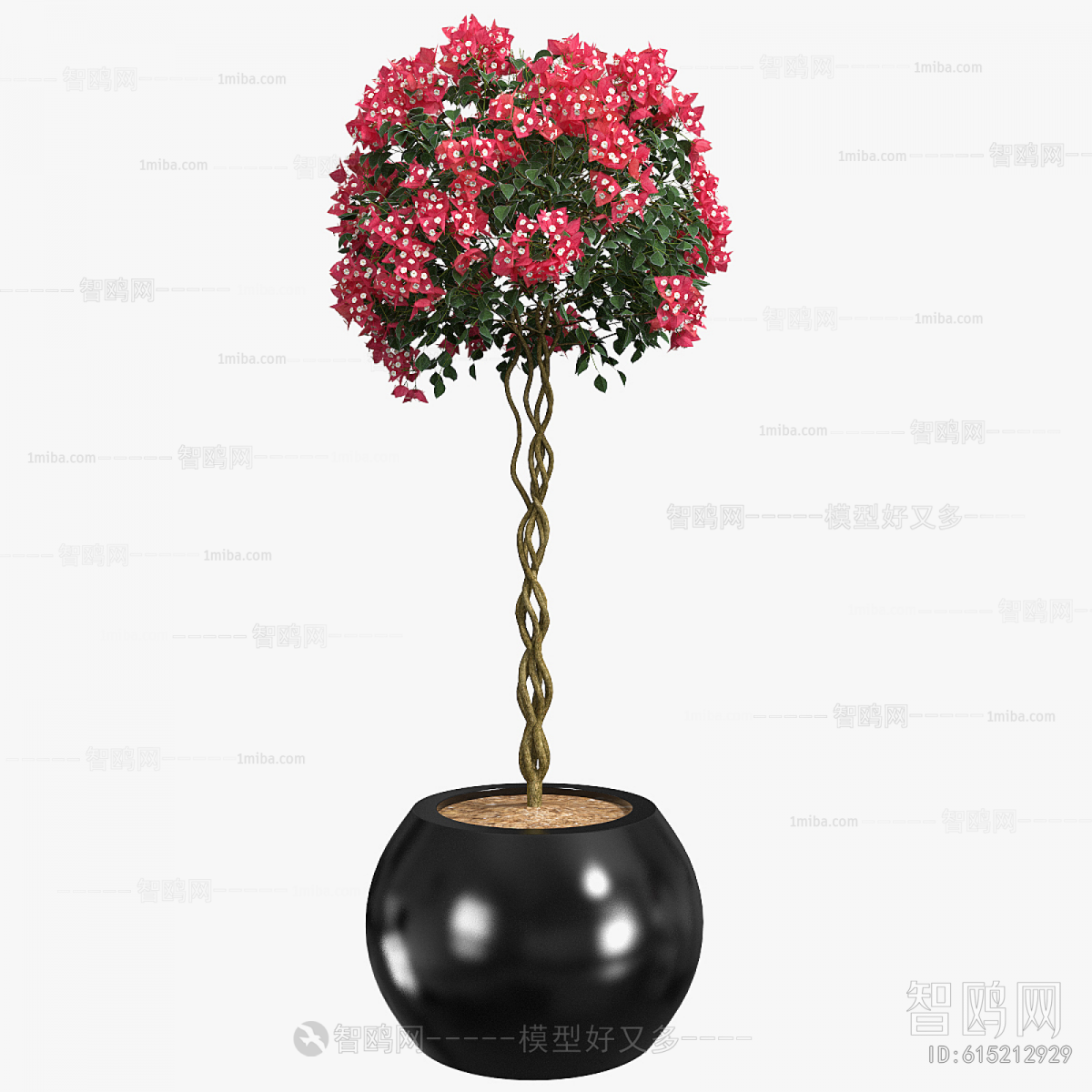 Modern Potted Green Plant