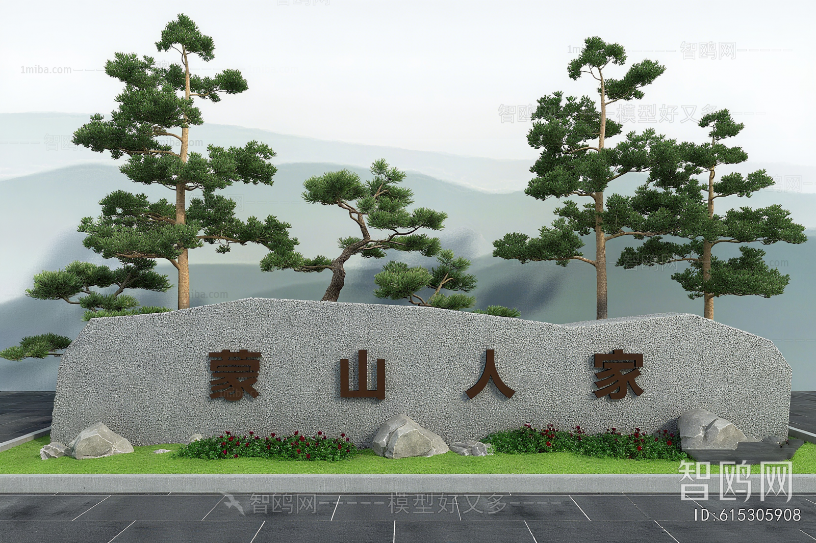 New Chinese Style Sculpture Sketch