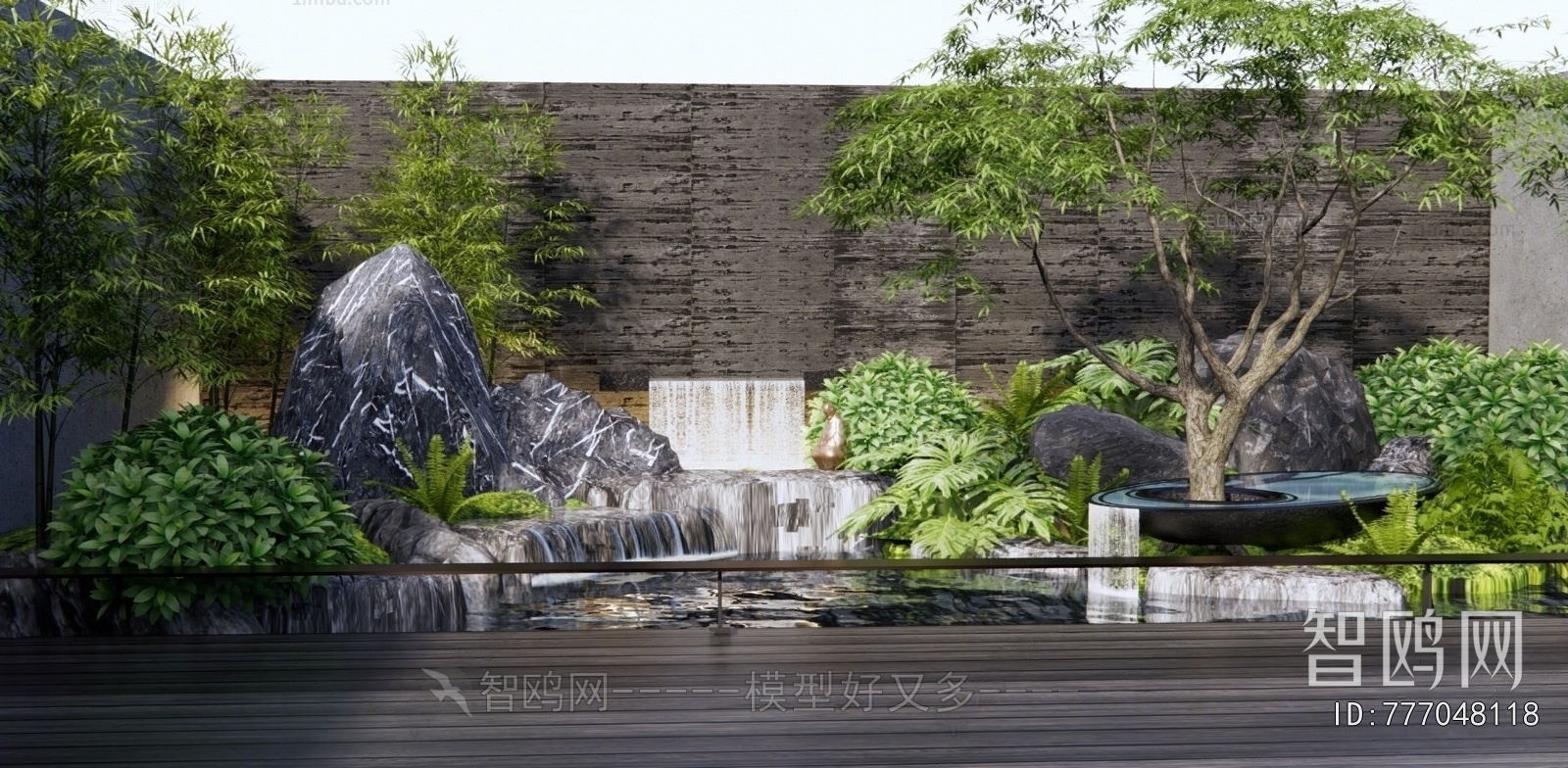 New Chinese Style Rockery Waterscape