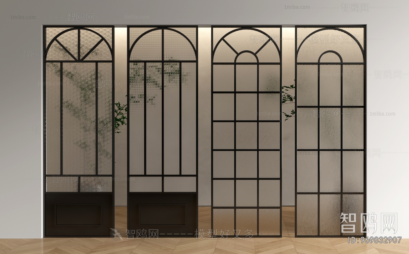 French Style Glass Screen Partition