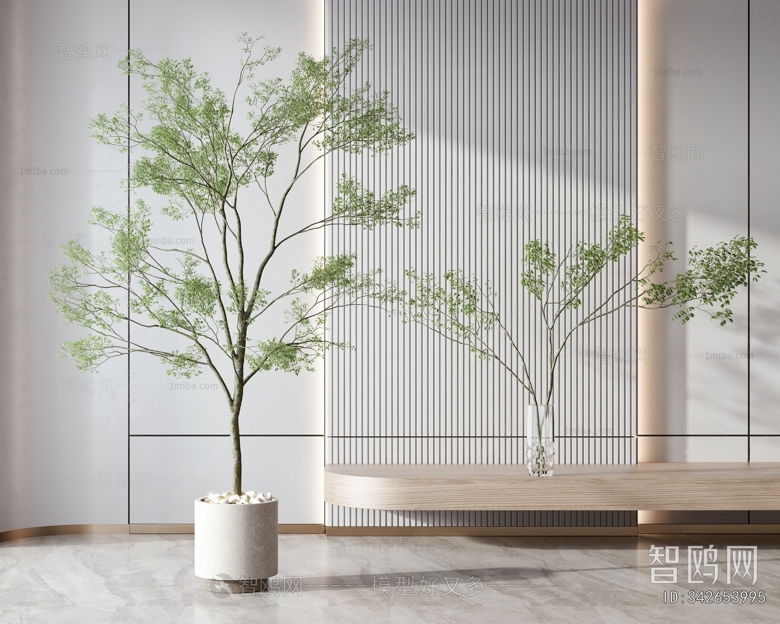 Modern Ground Green Plant Potted Plants