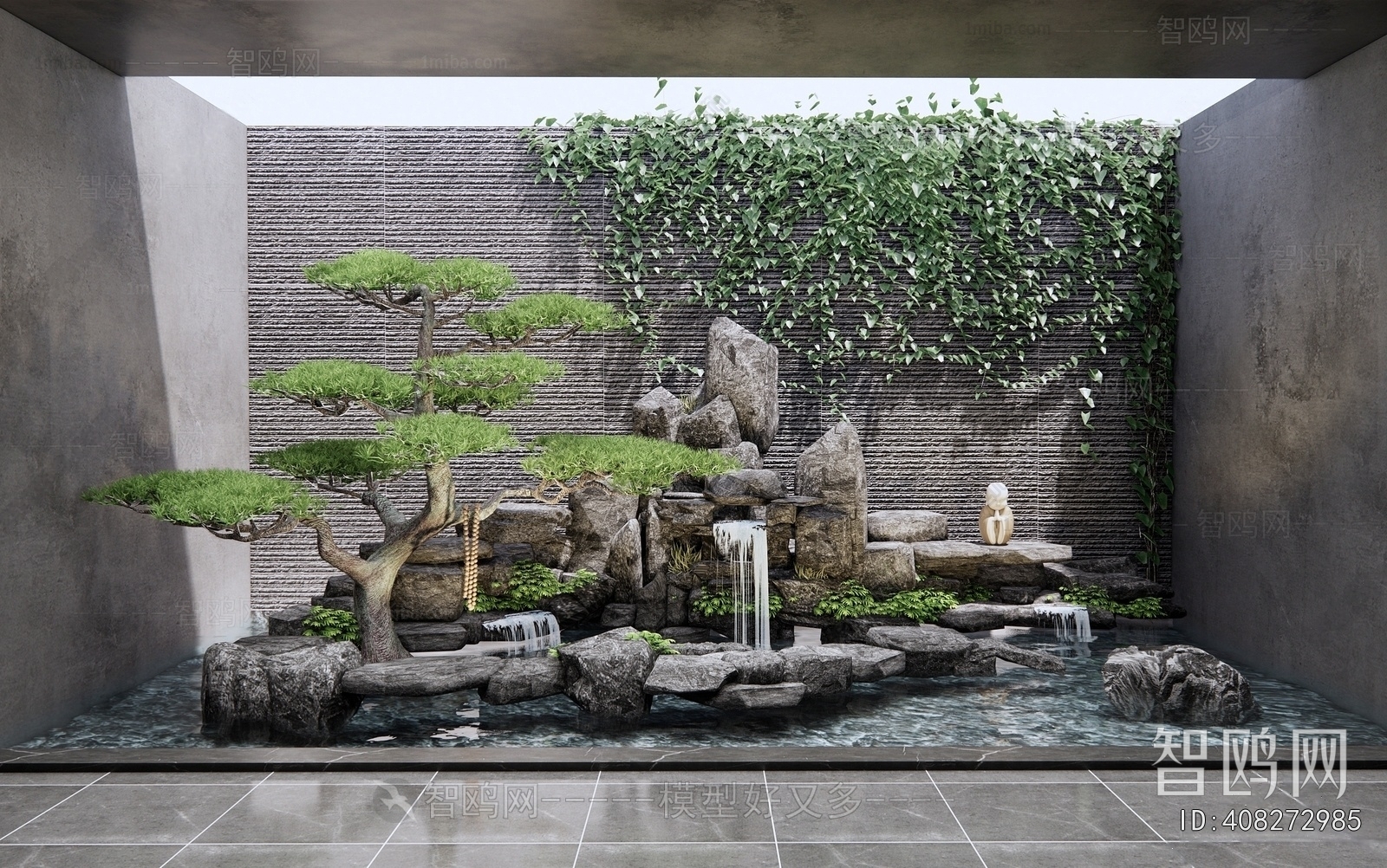 New Chinese Style Rockery Waterscape