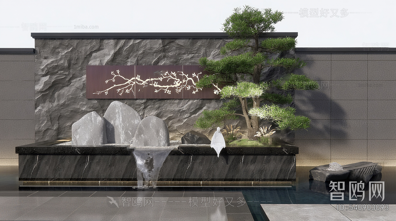 New Chinese Style Rockery Waterscape