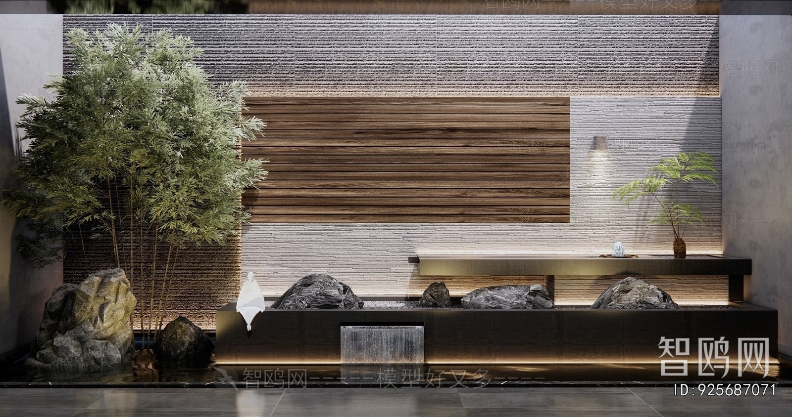 New Chinese Style Rockery Waterscape