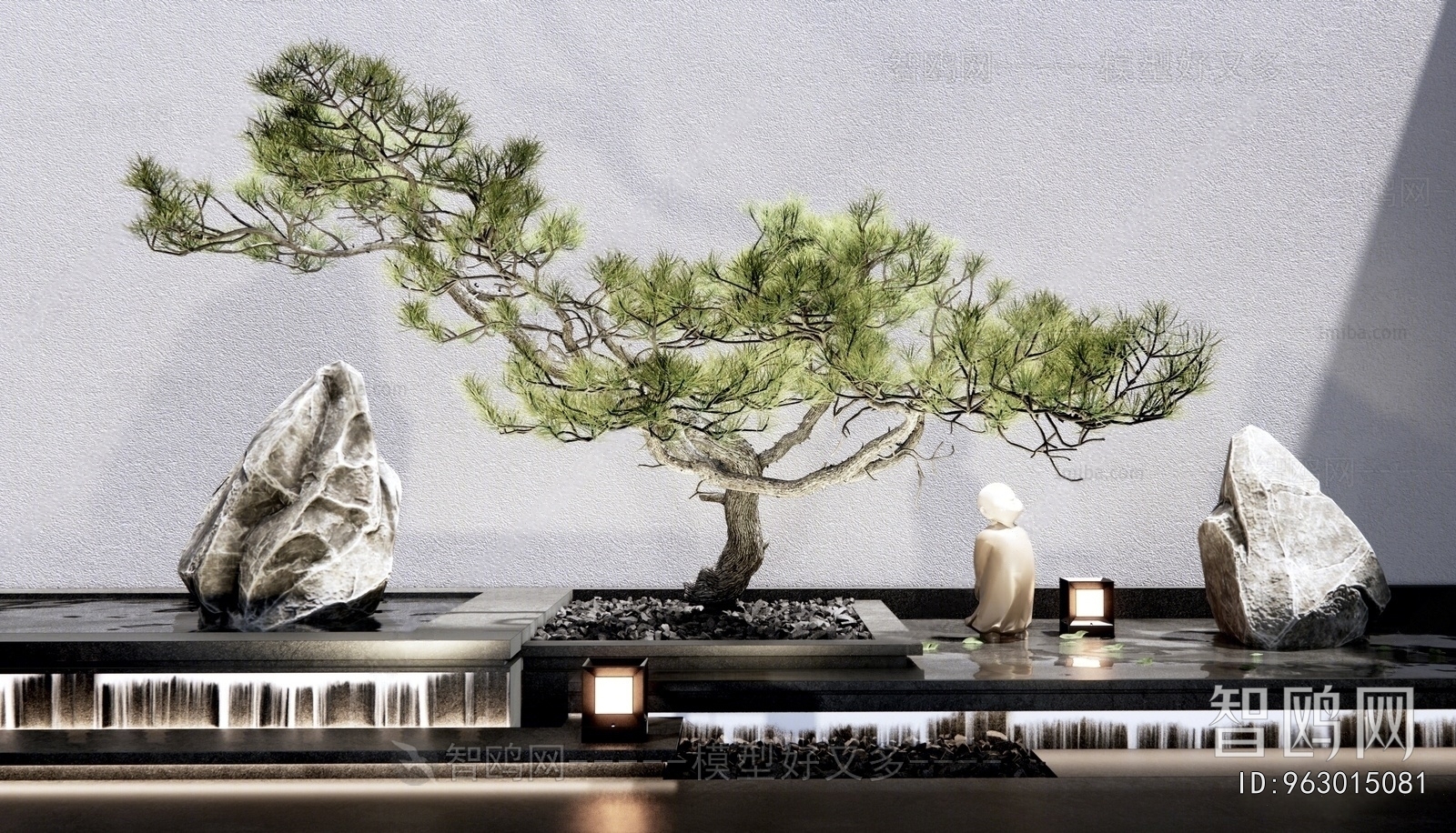 New Chinese Style Rockery Waterscape