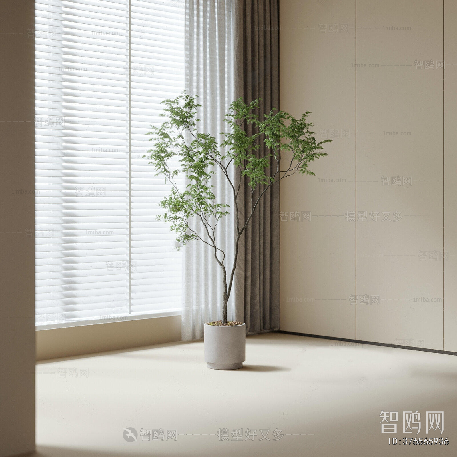 Modern Ground Green Plant Potted Plants