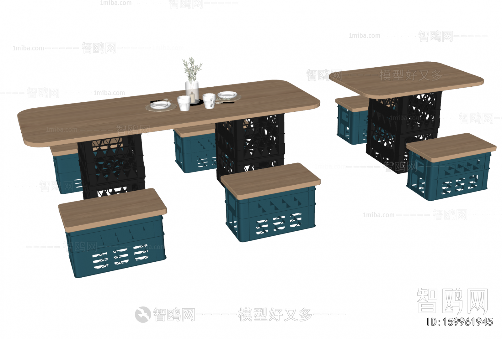 Industrial Style Dining Table And Chairs