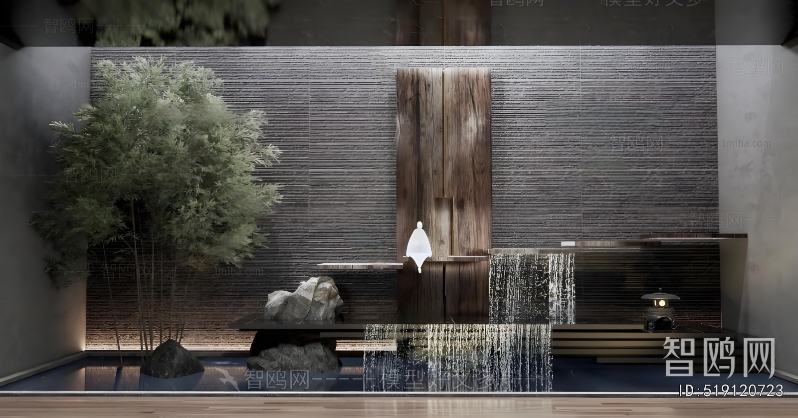 New Chinese Style Rockery Waterscape