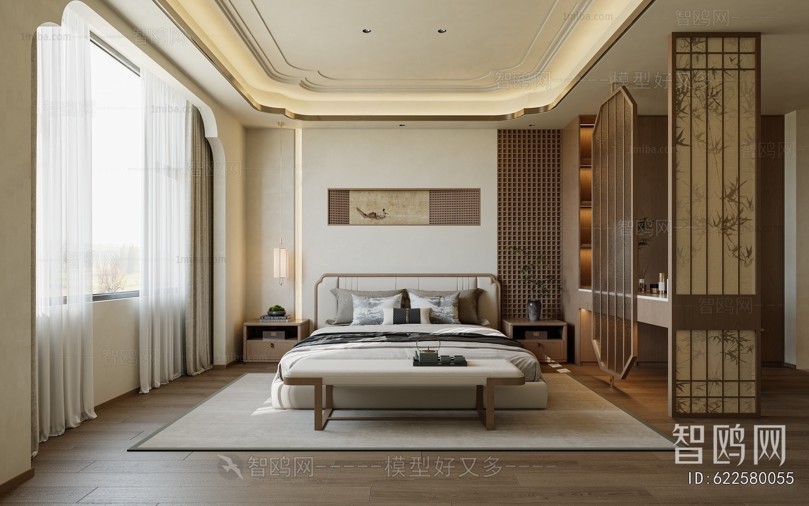 New Chinese Style Bedroom