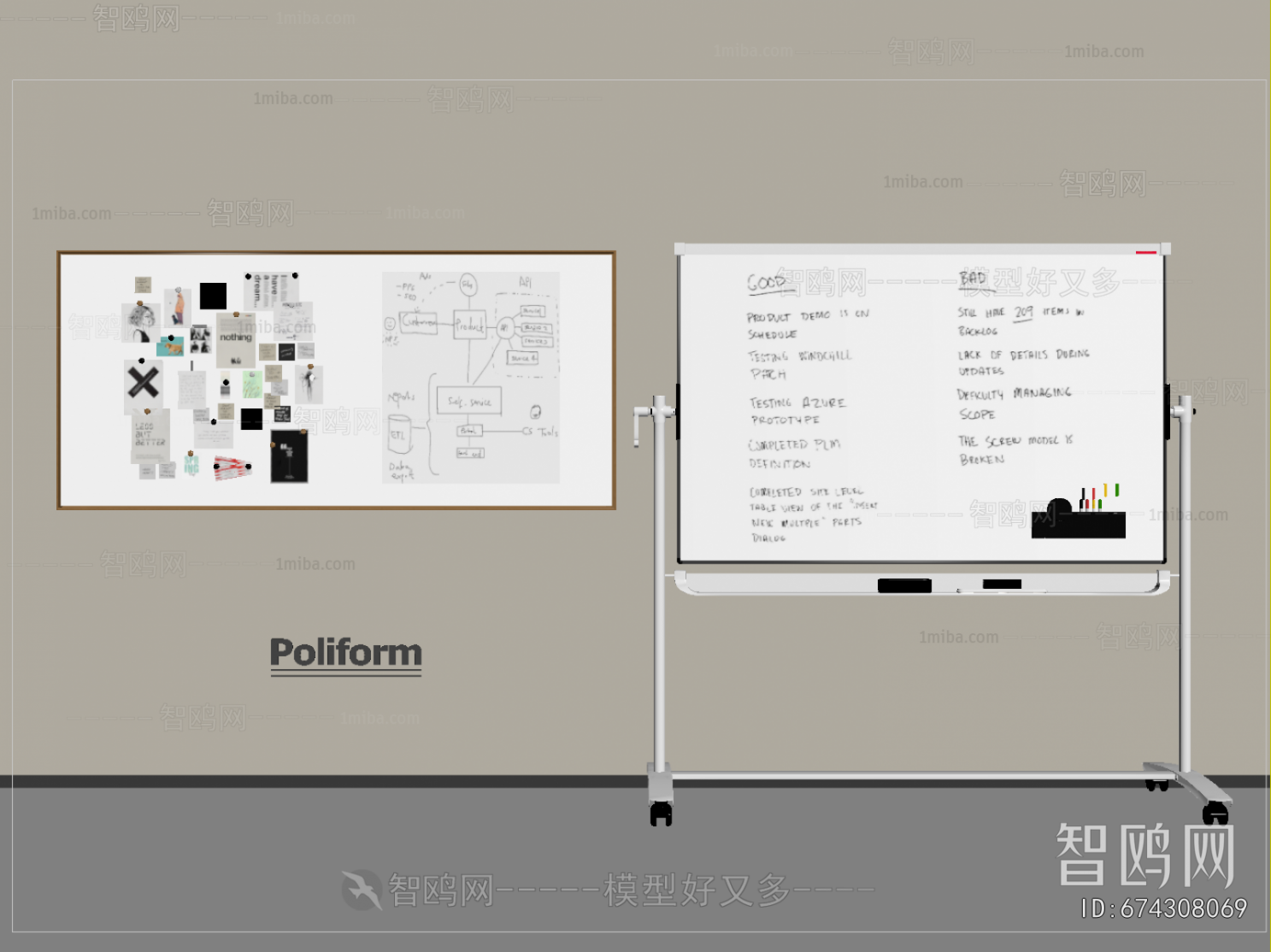Modern Blackboard/whiteboard
