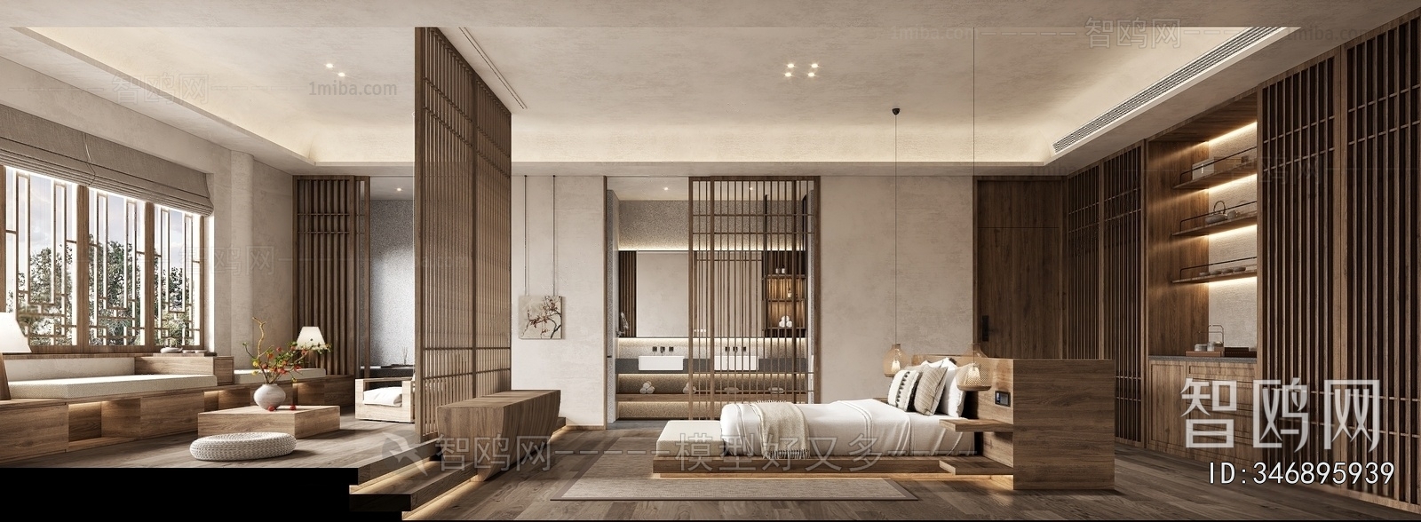 New Chinese Style Bedroom