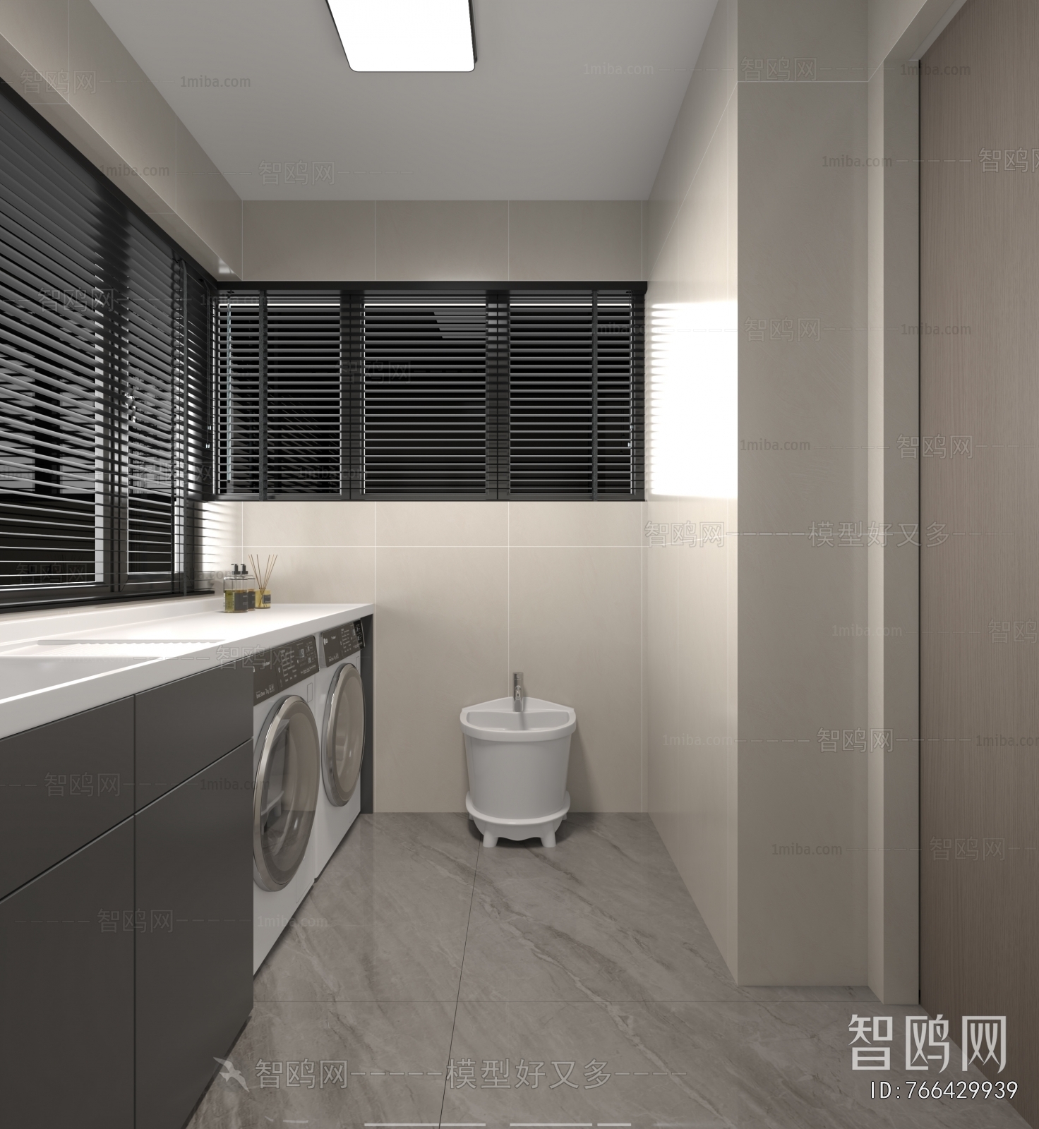 Modern Balcony Laundry Room