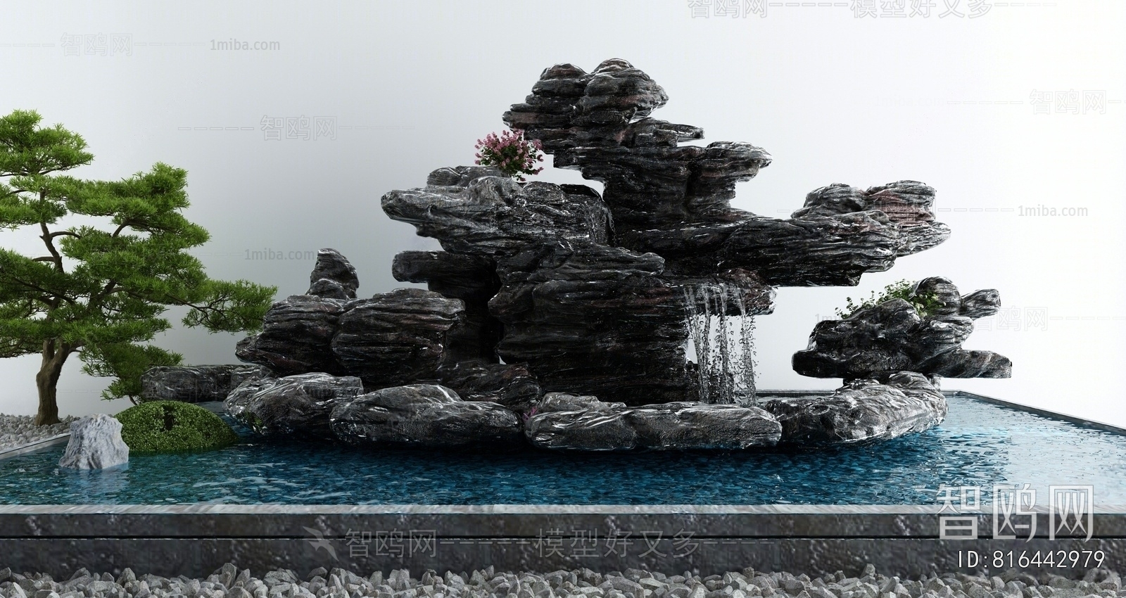 New Chinese Style Rockery Waterscape