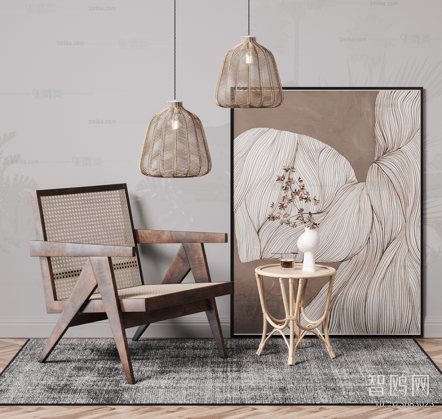 Wabi-sabi Style Lounge Chair